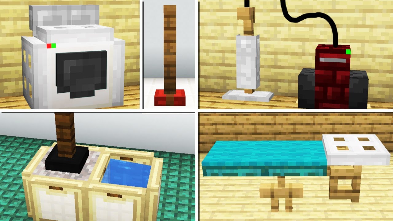 Minecraft Household Build Hacks & Decorations you can do in Java and