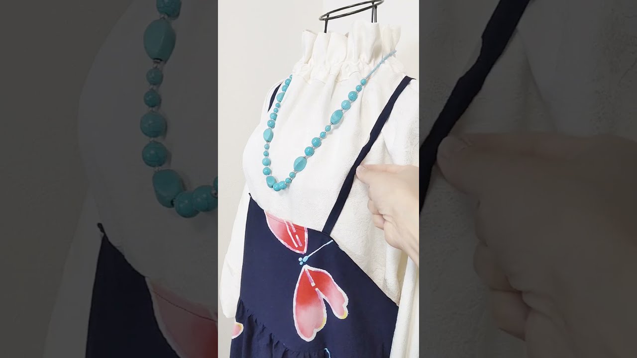型紙なし❤簡単キャミワンピース【着物リメイク】 Easy dress