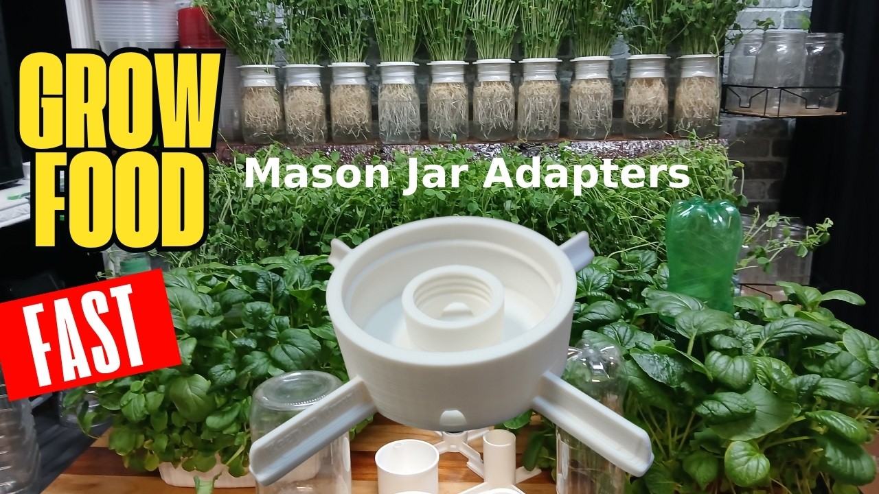 Grow Food Fast, Self Watering Adapters for Mason Jars