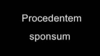 Procedentem sponsum