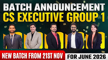CS EXECUTIVE GROUP - 1 | NEW BATCH ANNOUNCEMENT | DJC INDORE