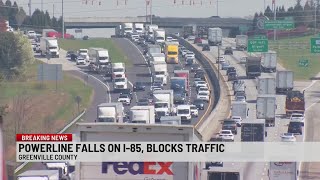 I-85 open after downed power line briefly closed road