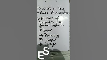 What Is the Nature Of Computer || Nature of Computer || Fundamentals of Computer || ETEA SMASHER ||