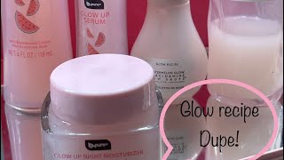 Glow recipe dupe try on