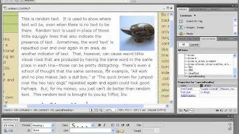 Dreamweaver CS5 Tutorial Applying Class Styles Adobe Training Lesson 8.4
