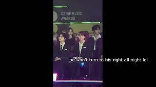 Taeyeon and NCT Dream Jisung moment in Genie Music Award