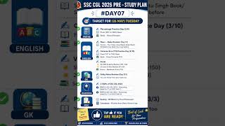 SSC CGL daily routine target day 7