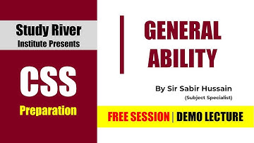 General Ability Open Week Session | Sabir Hussain | CSS2022 PMS2021