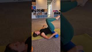 Foam roller hips elevated pelvic tilts. Prolapse friendly abs. abs strength in lengthened position.