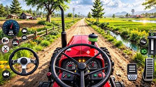 Double Trolley Tractor Offroad Challenge 🚜😱 Tractor Game 2026 screenshot 4