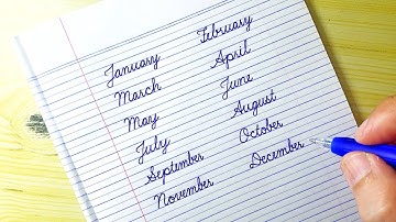 January February Months name | Cursive writing practice | How to write English cursive writing