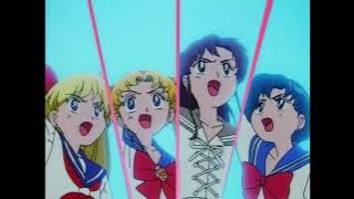 Sailor Moon 48 DIC dub group transformation with japanese music