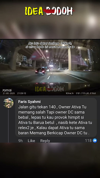 LAKI PECUT 140KM/H TERlAK & HIMPlT ATIVA 'MAIN P4NCUNG MASUK LANE MENGEJUT'
