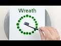 (448) How to paint a wreath with a toothbrush | Fluid Acrylic for beginners | Designer Gemma77