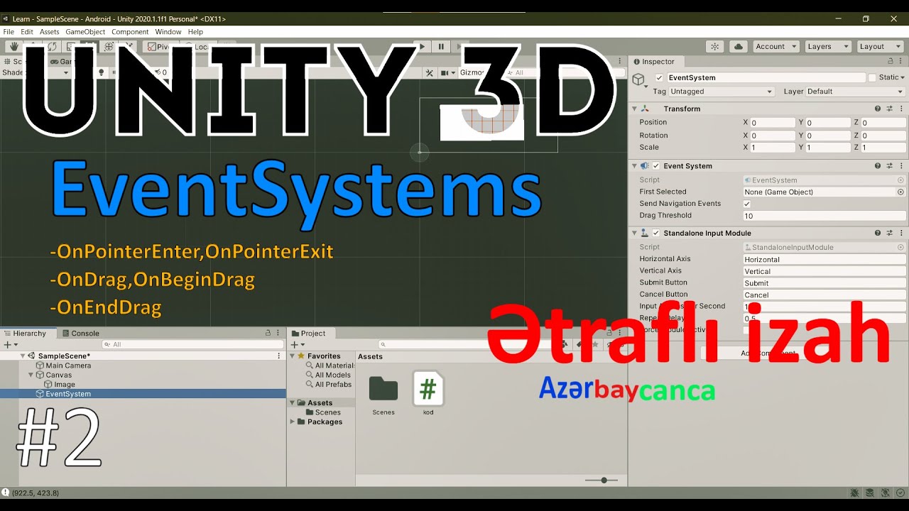 EventSystem Dərs 2- Unity 3D - YouTube