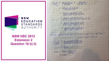 How to answer Q16 b) ii) of the 2012 HSC Mathematics Extension 2 exam
