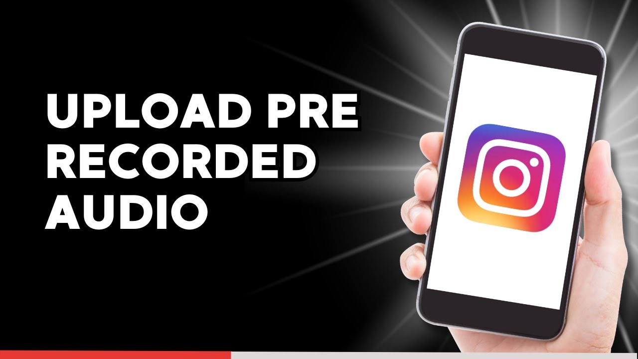 How to Upload Pre Recorded Audio on Instagram - YouTube