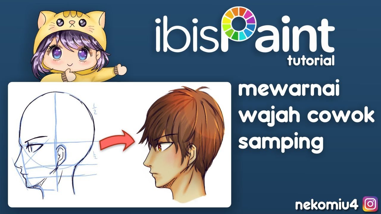 Tutorial Cara Mewarnai Wajah Kepala Anime Jepang Hadap Samping Di Ibis Paint X YouTube Wajah