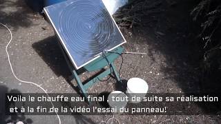 DIY Petit Chauffe eau Solaire maison! Solar water heater