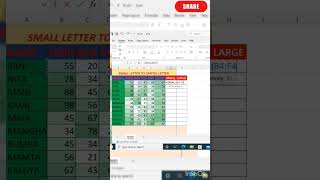 small to capital letter||excel