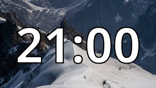 21 Minute Timer | Snowy Mountains | NO Music