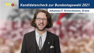 Kandidaten Kurzcheck zur Bundestagswahl 2021: Johannes F. Kretschmann, B90/Grüne, Wahlkreis Zollernalb-Sigmaringen