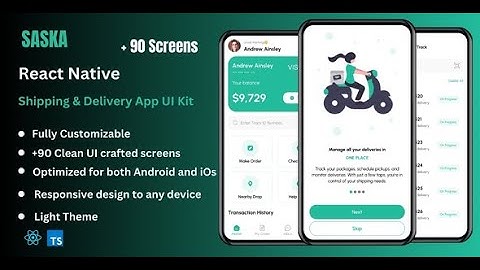 Saska - Shipping & Delivery React Native App Ui Kit