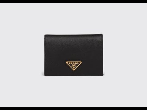 PRADA Small Saffiano Leather Wallet 1MV021 QHH F0002 - YouTube