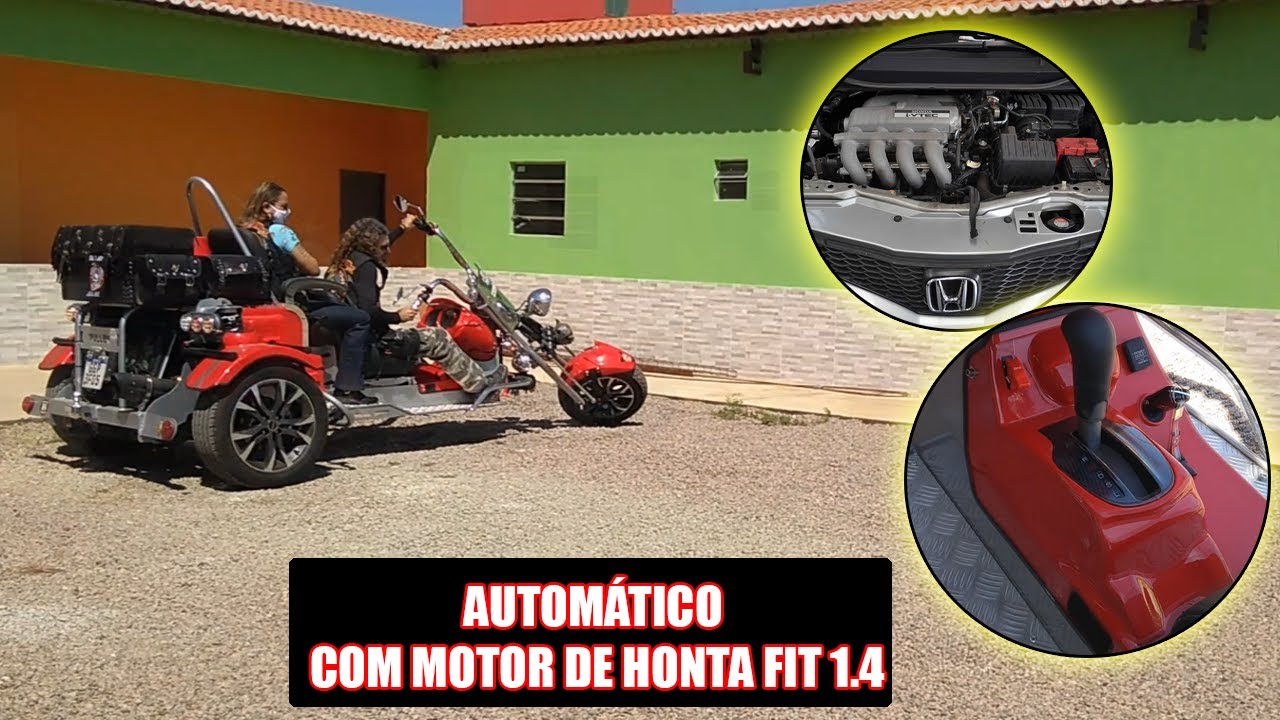 TRICICLO AUTOMÁTICO 2020 COM MOTOR DE HONDA FIT 1 4