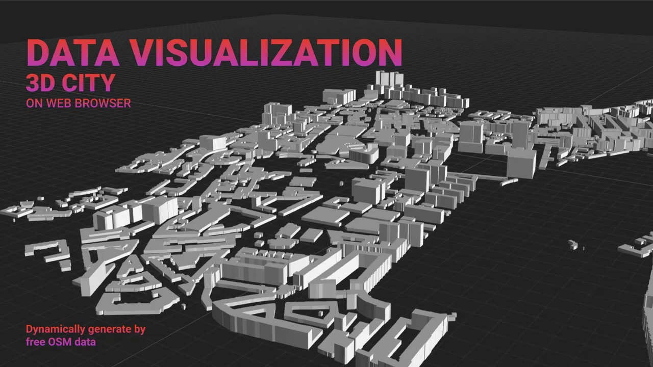 3D Building Map on Web Browser by Free OSM data for Data Visualization ...