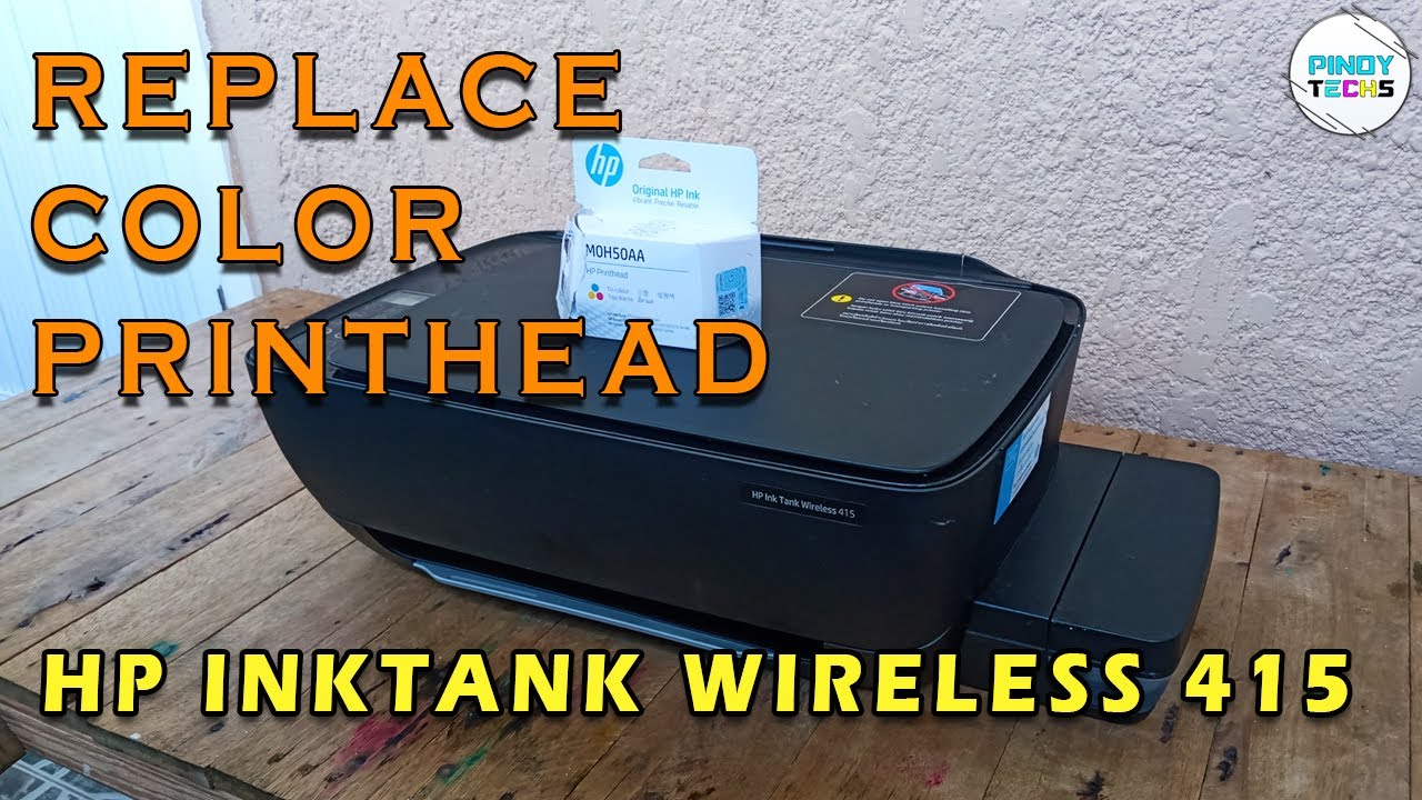 HP INK TANK WIRELESS 415, REPLACE COLOR PRINTHEAD