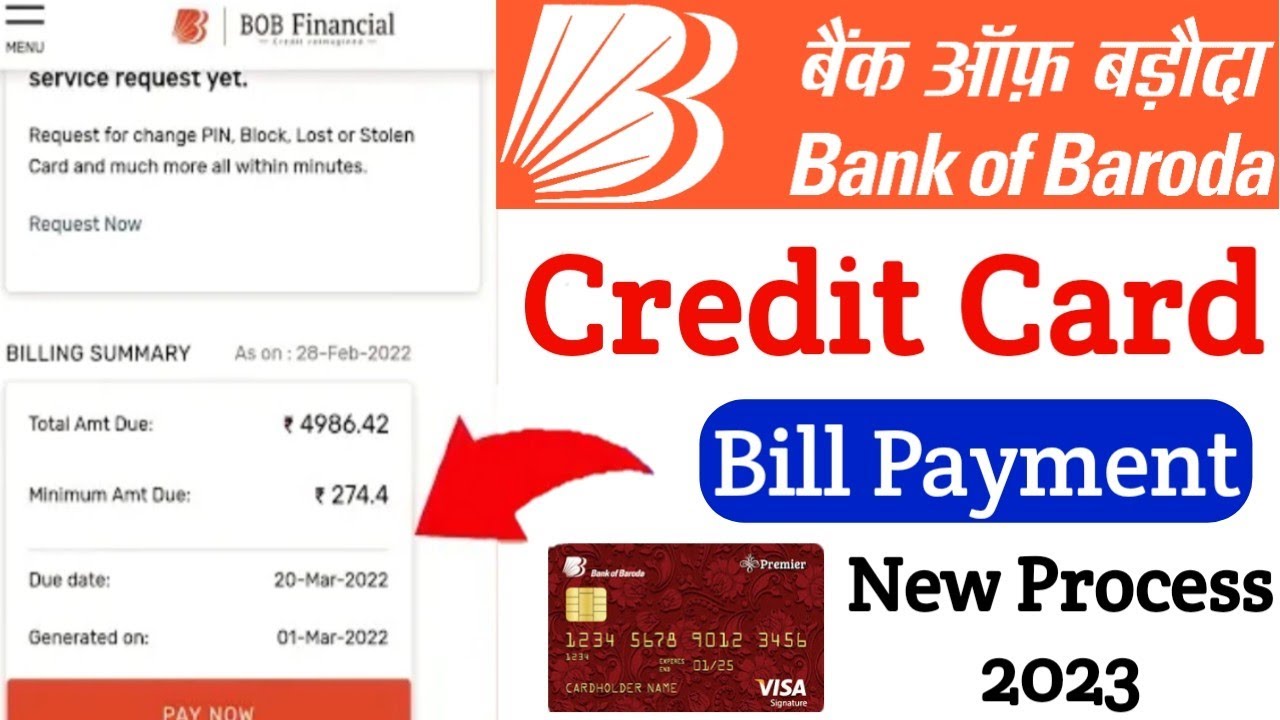 BOB credit card total bill payment Bank of baroda total due pay kaise