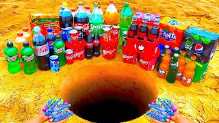 Big Compilation video with Pepsi, Coca Cola, Fanta,  and other Many Soft Drinks and Mentos