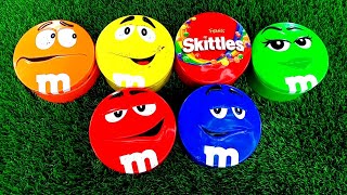 Satisfying Video | Unpacking 6 Rainbow M&M'S vs Maltesers Containers with Color Candy ASMR
