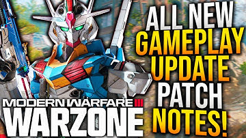 WARZONE: All New GAMEPLAY UPDATE PATCH NOTES & Changes Revealed! (MW3 New Update)