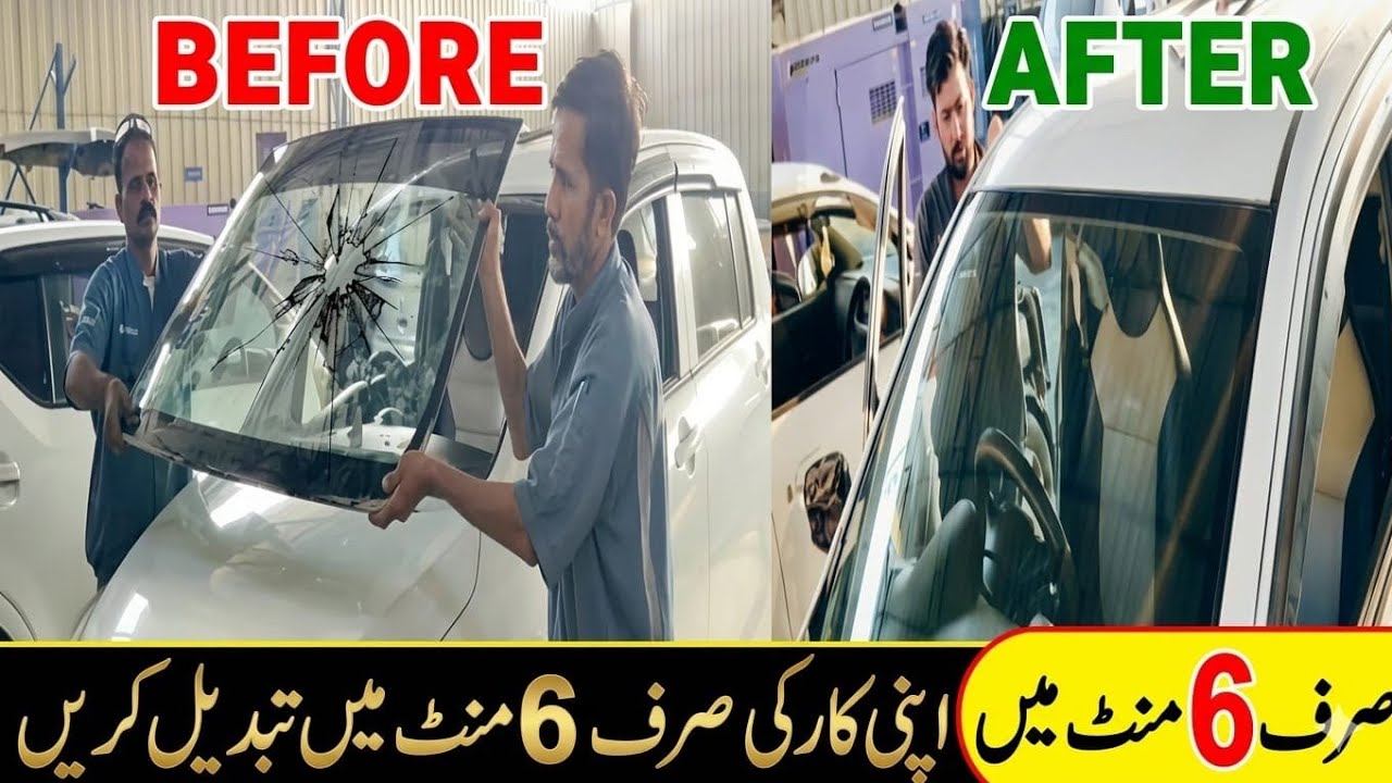 How To Replace a Windscreen in Six Minute ] How To Properly Replace a ...