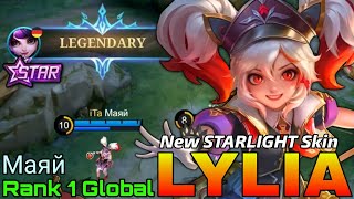 Magitech Arsenal Lylia New STARLIGHT Skin Gameplay - Top Global Lylia - Mobile Legends