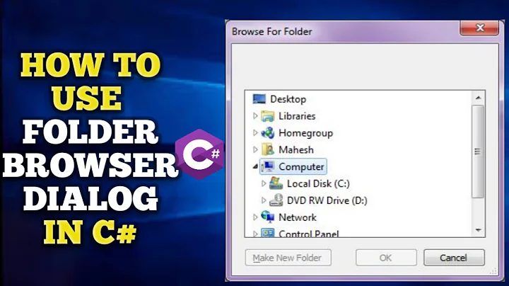 C# FolderBrowserDialog | how to use Folder Browser Dialog in C#