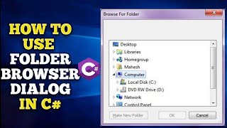 C# FolderBrowserDialog | how to use Folder Browser Dialog in C# | FolderBrowserDialog C# screenshot 5