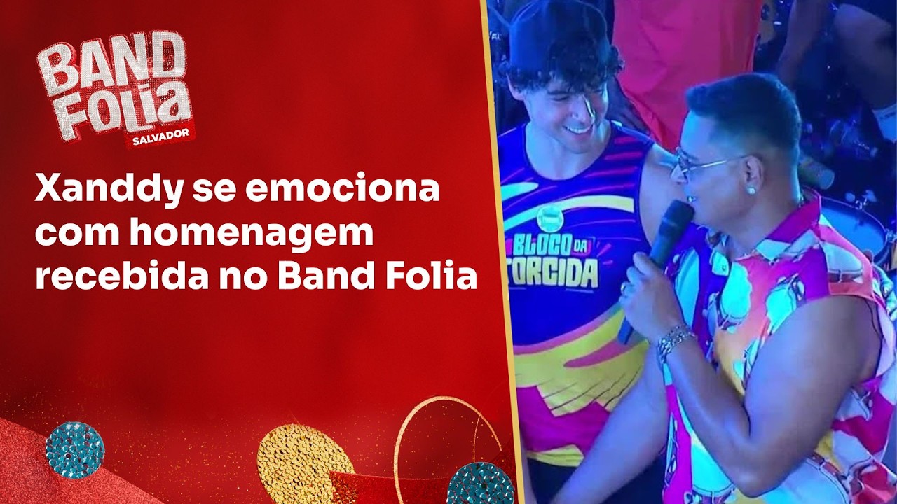 Xanddy se emociona com homenagem recebida no Band Folia | Band Folia