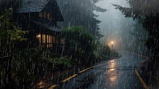 Rainforest Rain Sounds for Sleeping or Studying 🌧️ White Noise Rainstorm 24 Hours - Relax