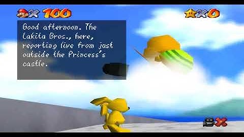 Super Mario 64 [N64] Cheat Codes: Play as Mips The Yellow Rabbit | SM64 Gameplay