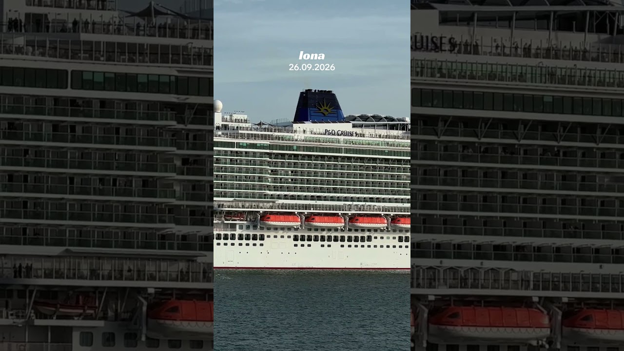 Iona heading out from Southampton today, 26 September 2026