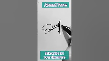 A Signature Style | Signature Style Of My Name | Ahmad Name Signature #shorts
