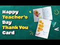 Happy Teacher's Day | Thank You Card #teachersday #youtubeshorts #shorts #diy #Balvatika #Bragnam