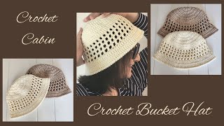 Crochet Bucket Hat, Beginner friendly