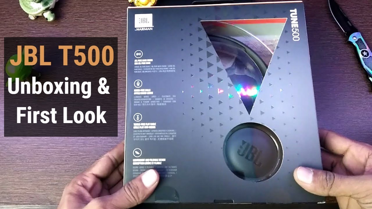 Akademi ingeniør Isolere JBL T500 Unboxing & First Look - JBL Powerful Bass On-Ear Headphones with  Mic Review - YouTube