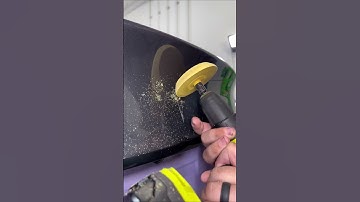 Removing a Tesla Emblem with an Eraser Wheel #carwrap #wrap #diy #ppf #vinylwrap