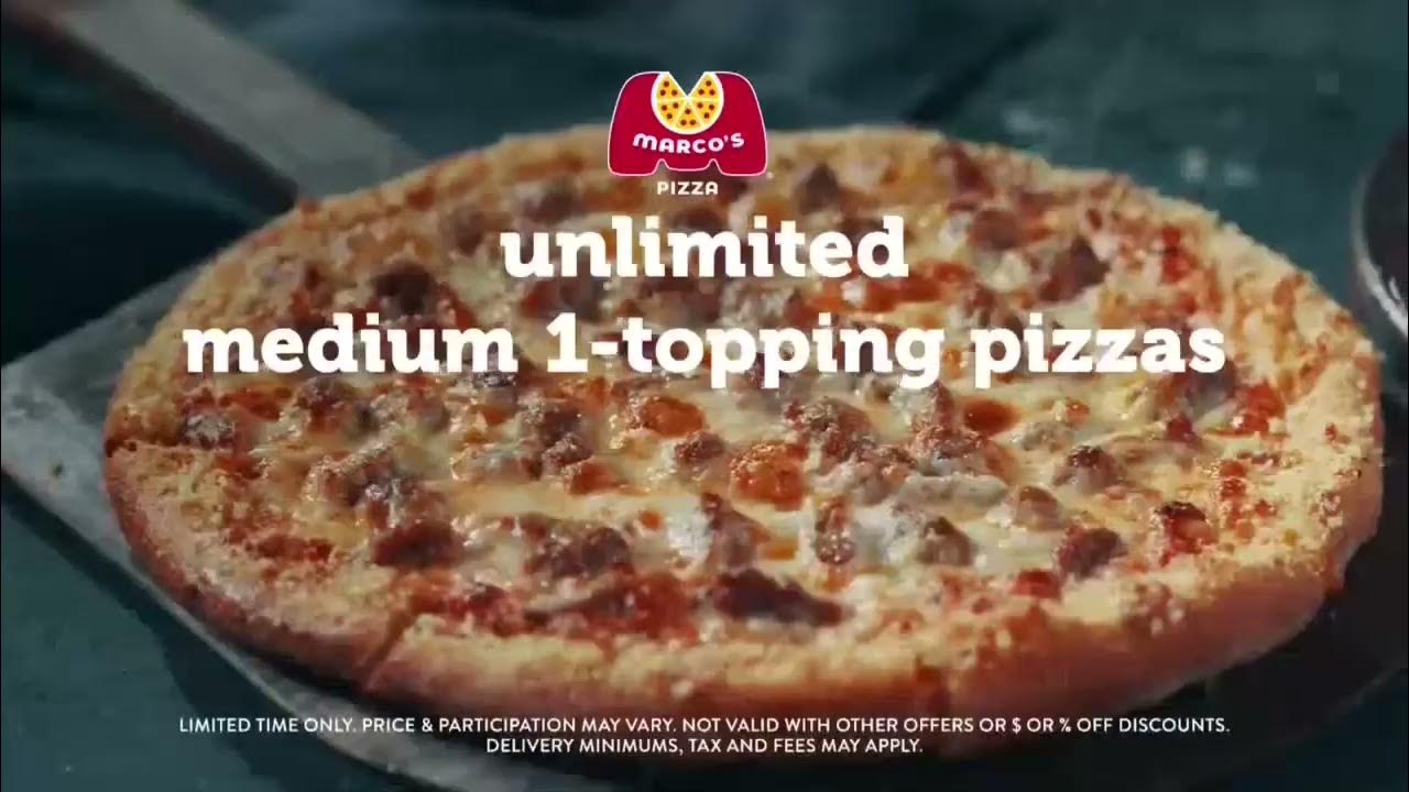 Marco's Pizza Unlimited Medium 1Topping Pizzas YouTube