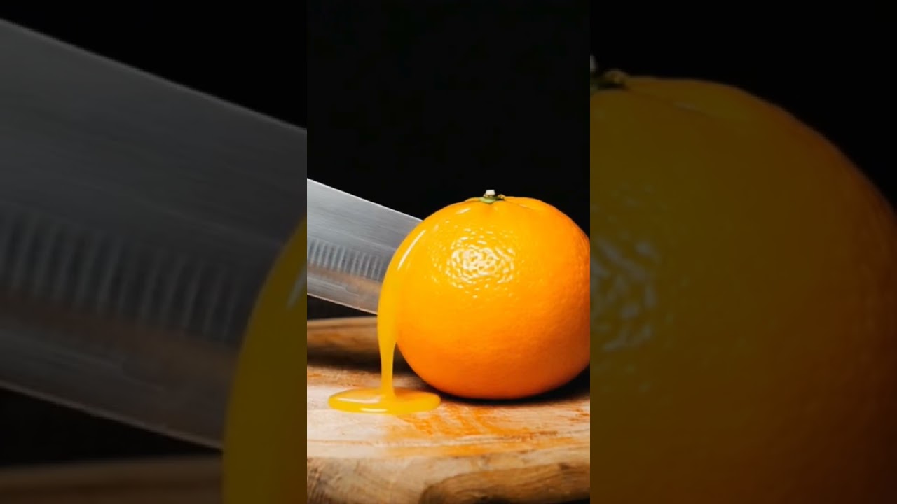 🍊 Relaxing Orange Cutting ASMR | Ultra Macro Slicing Sounds | No Talking, No Music.